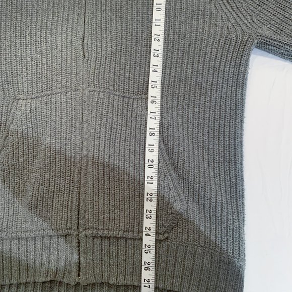 Abercrombie & Fitch Cotton Wool Knit Sweater Full Zip Men's XL Green Olive Heavy - Picture 3 of 8